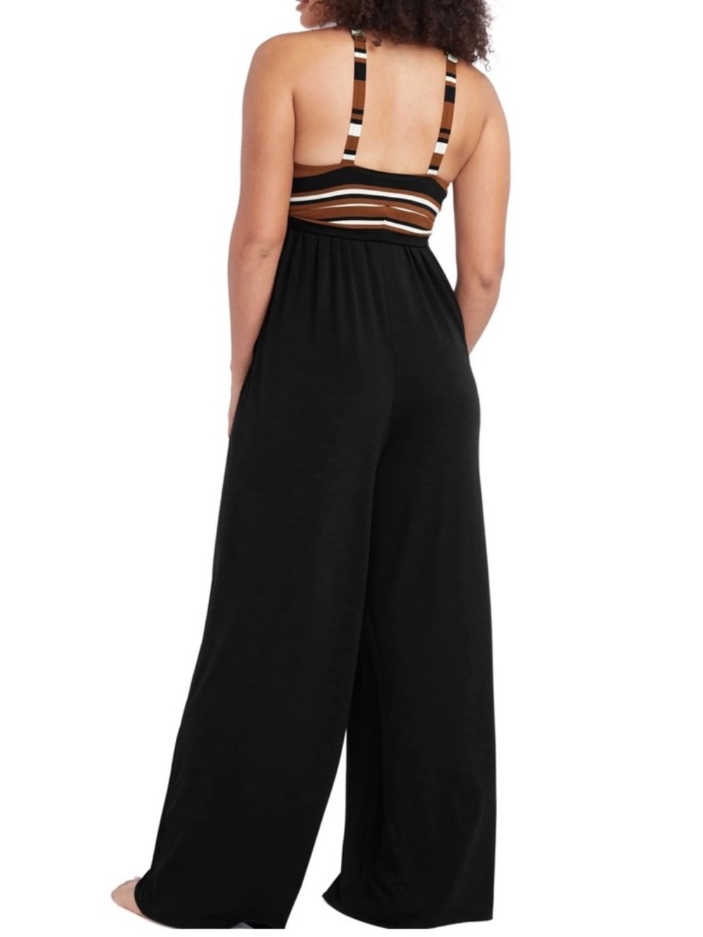 NEW ROBIN PICCONE STRIPED WIDE LEG JUMPSUIT - Picture 5 of 6
